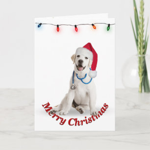 Cartão Médico Labrador Retriever de Natal
