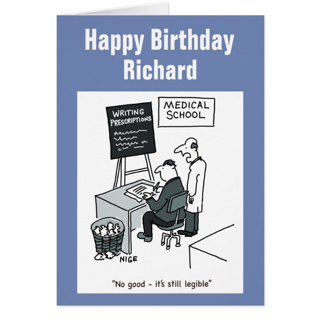 Cartão Médico na Faculdade de Medicina Escrevendo Receita (Frente)