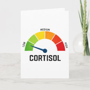 Cartão Medidor de Nível de Cortisol Baixo Engraçado Alívi