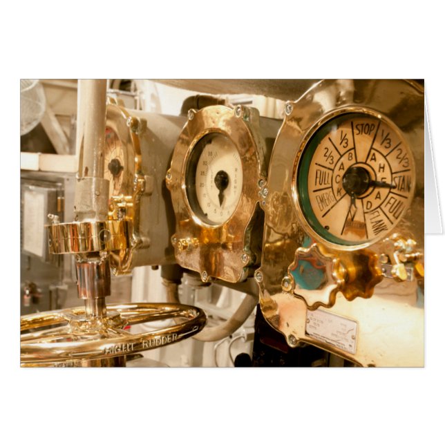 Cartão Medidores E Instrumentos De Navegação Submarinos (Frente Horizontal)