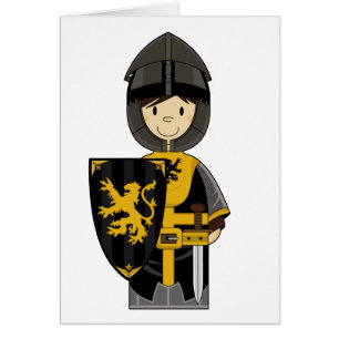 Cartão medieval do cavaleiro