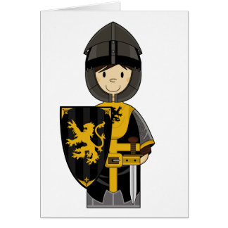 Cartão medieval do cavaleiro