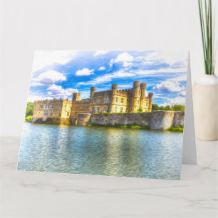 Cartão Medieval English Castle Art