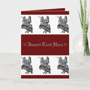 Cartão Medieval Knights Greeting Card