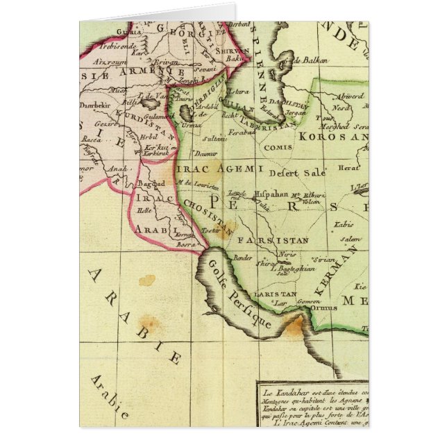 Cartão Médio Oriente, Turquia, Irã (Frente)