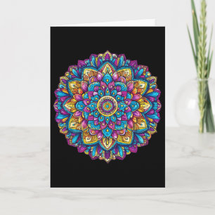 Cartão Meditação de Geometria Sagrada Mandala