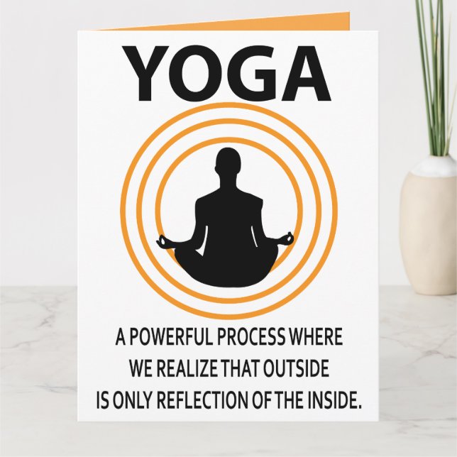 Cartão Meditação de Yoga  (Frente)