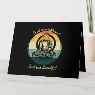 Cartão Meditação Dizendo Cada Um Um Um Belo Bud Diferente