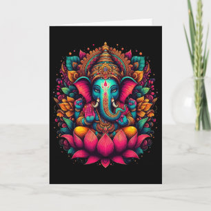 Cartão Meditacão Yoga Ganesha Deus Hindu Namaste T-shirt