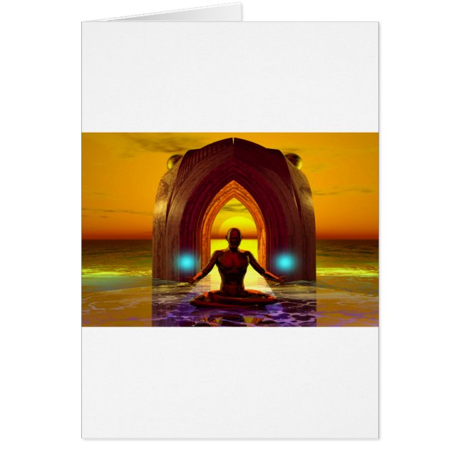 Cartão meditando buddha (Frente)