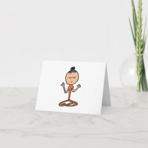 Cartão Meditando budista