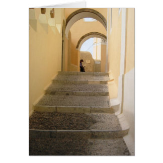 Cartão Meditating em Santorini