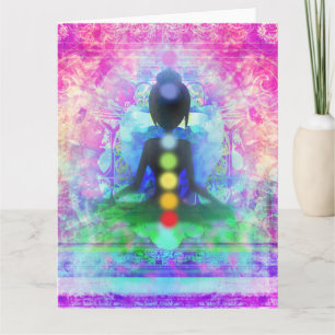 Cartão Meditation Yoga Big Greeting Card