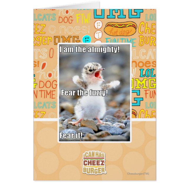 Cartão Medo do Felpudo! (Frente)