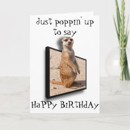 Cartão Meerkat 3D | Apenas aparecendo para dizer... Qualq