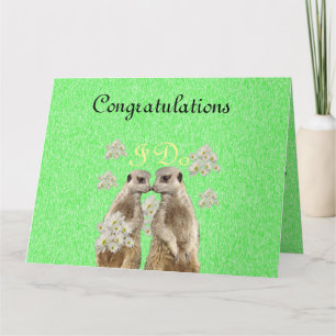 Cartão Meerkat Takes Wedding Vows Big Wedding Card