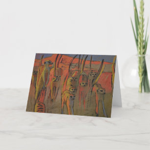 Cartão Meerkats war-dancing - Art card