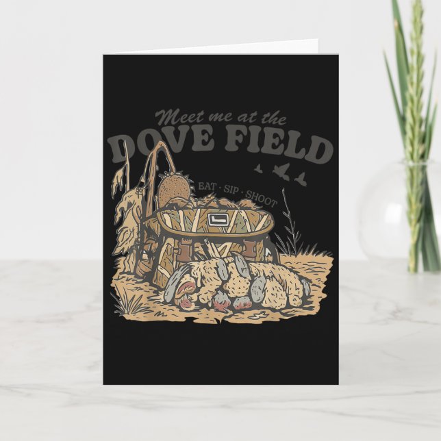 Cartão Meet Me At The Dove Field Dove Hunting Camo Bag Hu (Frente)