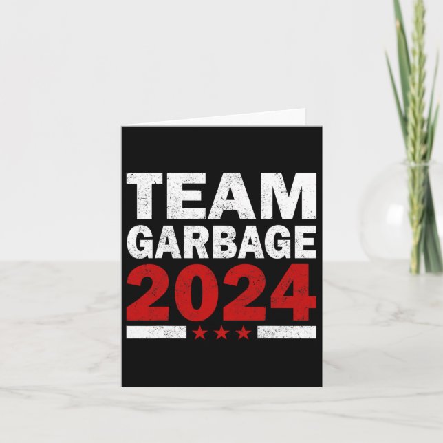 Cartão Mega Garbage Proud Trump Supporter (Frente)