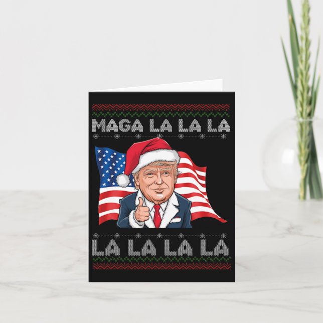Cartão Mega La Donald Trump Potus 47 Natal Feio (Frente)