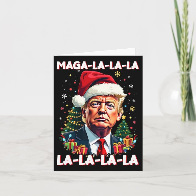 Cartão Mega La Donald Trump Potus 47 Natal Feio (Frente)