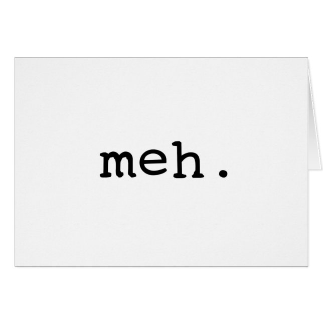 Cartão Meh. (Frente Horizontal)