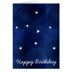 Cartão Meia-noite Blue Starry sky