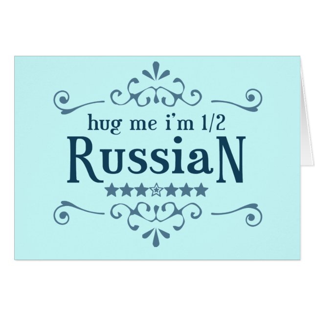Cartão Meio russo (Frente Horizontal)