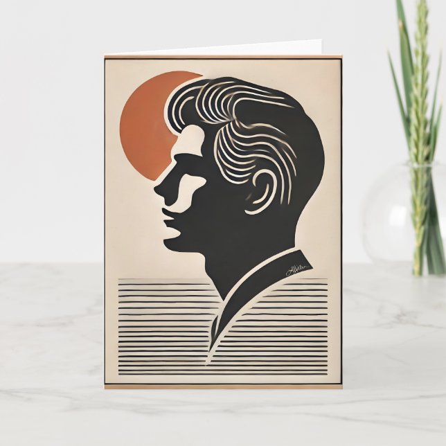 Cartão Meio século Arte Moderna Ele Segue O Sol (Frente)