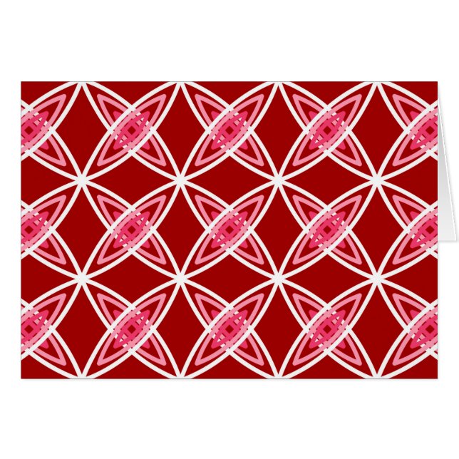 Cartão Meio século Atômica moderno - Vermelho escuro (Frente horizontal)