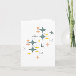 Cartão Meio século Modern Eames — Starbursts Da Era Atômi