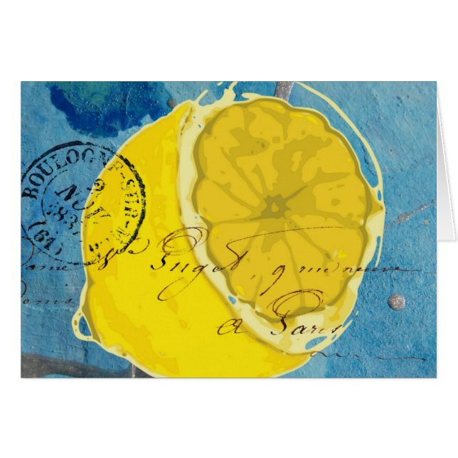 Cartão Meios mistos do limão (Frente Horizontal)