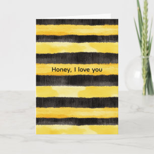 Cartão Mel Bee Preto Dourado Amarelo Natal