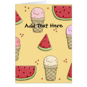 Cartão Melancia do Sorvete do Card Kid