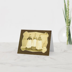 Cartão Melancia e Aprons Vintage Notecard