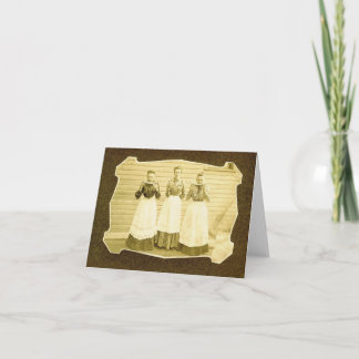 Cartão Melancia e Aprons Vintage Notecard