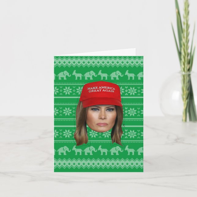 Cartão Melania Trump MAGA Natal (Frente)