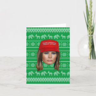 Cartão Melania Trump MAGA Natal