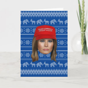 Cartão Melania Trump MAGA Natal