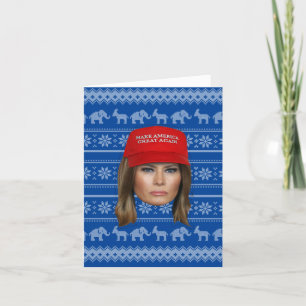 Cartão Melania Trump MAGA Natal