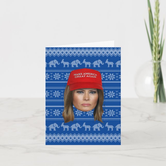 Cartão Melania Trump Natal MAGA (Frente)