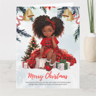 Cartão Melanin Christmas Black Girl Magic Xmas Magic Fun