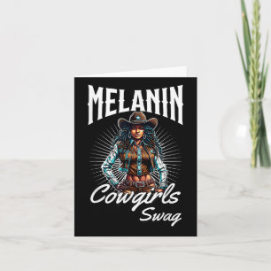 Cartão Melanin Cowgirl African Melanin Black History Cowg