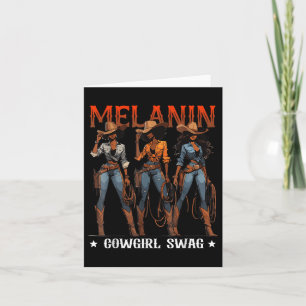 Cartão Melanin CowGirl African Melanin Cowgirl Swag Blac