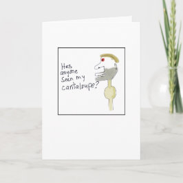 Cartão Melão Cantalupo Ilustrado Desaparecido