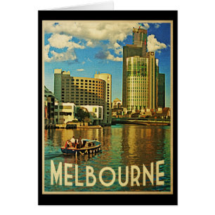 Cartão Melbourne Skyline Austrália