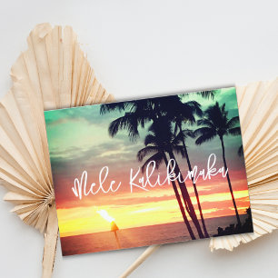 Cartão Mele Kalikimaka Bela Paisagem do Havaí Férias