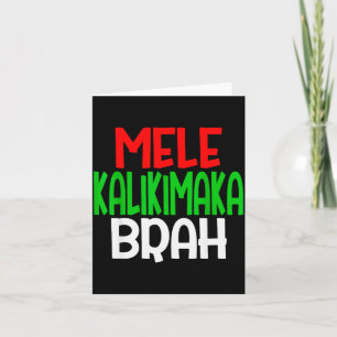 Cartão Mele Kalikimaka Brah - Havaiano Divertido Ilha Chr