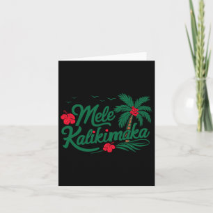 Cartão Mele Kalikimaka Natal tropical Havaí