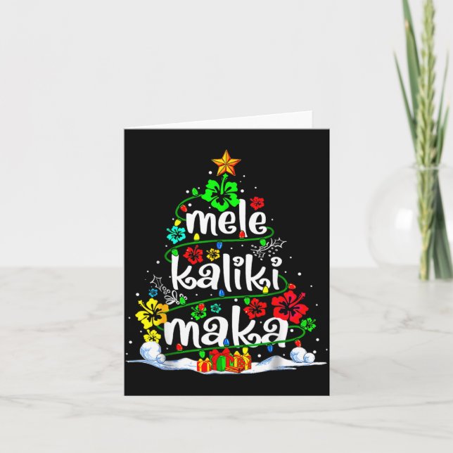 Cartão Mele Kalikimaka Trocal Christmas Hawaiian Santa Xm (Frente)